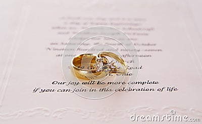 Wedding invitation Stock Photo