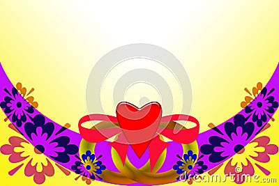 Wedding invitation. Abstract image with multicolored elements. Stock Photo