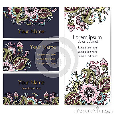 Wedding invitation and announcement card with ornament in Arabian style. Arabesque pattern. Eastern ethnic ornament. Vector Illustration