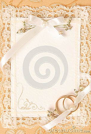 Wedding invitation card Stock Photo