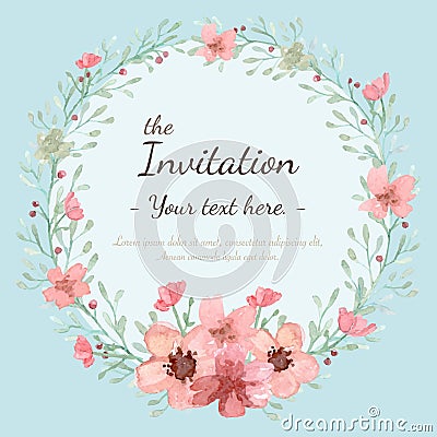 Wedding invitation card Vector Illustration