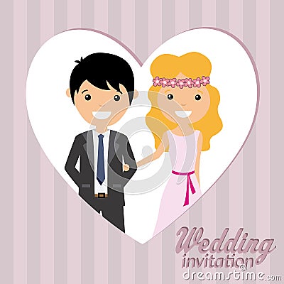 Wedding invitation Vector Illustration