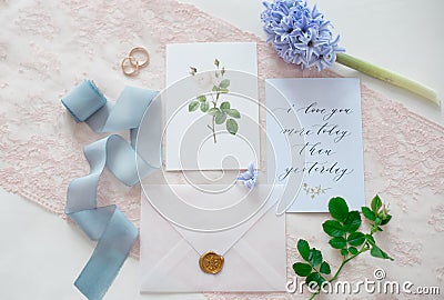 Wedding invitation card Stock Photo