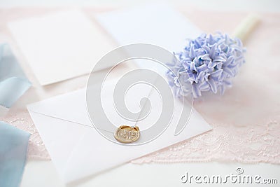 Wedding invitation card Stock Photo