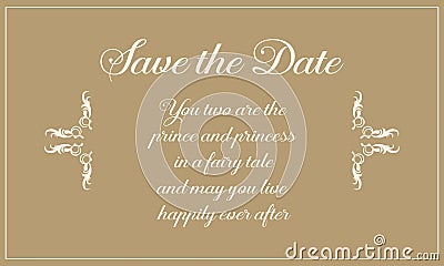 Wedding invitation greeting card style Vector Illustration