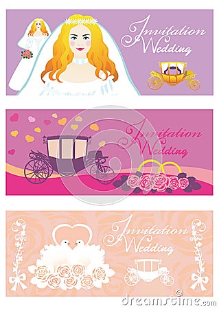 Wedding invitation with lettering Vector Illustration