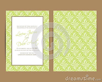 Wedding invitation and save the date cards Vector Illustration