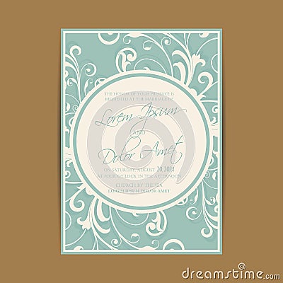 Wedding invitation and save the date cards Vector Illustration