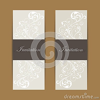 Wedding invitation and save the date cards Vector Illustration