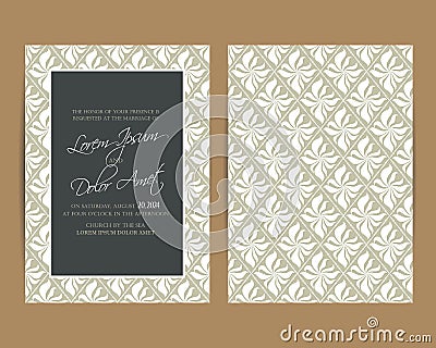 Wedding invitation and save the date cards Vector Illustration