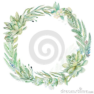 Wedding invitation wreath Stock Photo