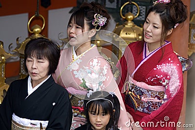 Wedding at Kasuga Taisha shrine, Nara, Japan Editorial Stock Photo