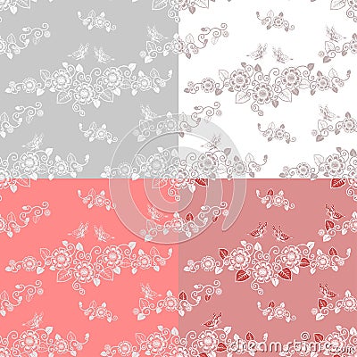 Wedding lace background Vector Illustration