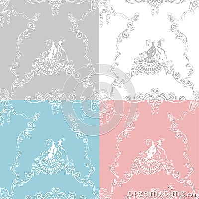 Wedding lace background Vector Illustration
