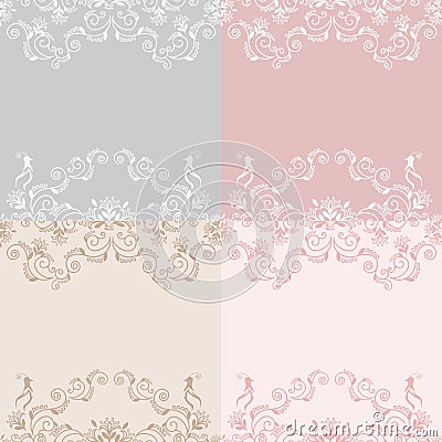 Wedding lace background Vector Illustration