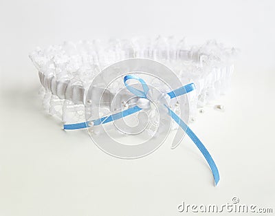 Wedding lace garter Stock Photo