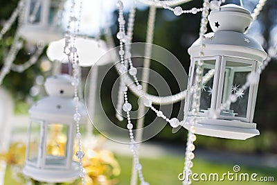 Wedding lantern Stock Photo