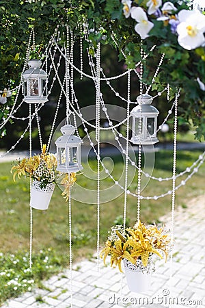 Wedding lantern Stock Photo