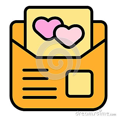 Wedding letter icon vector flat Stock Photo