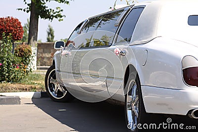 Wedding Limousine Stock Photo