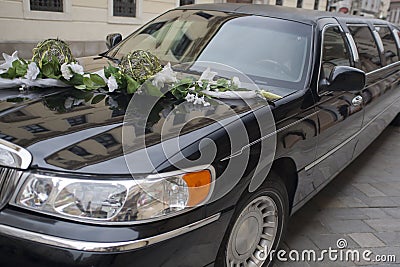 Wedding Limousine Stock Photo