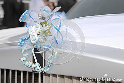 Wedding limousine Stock Photo