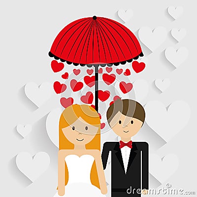 Wedding marriage love Vector Illustration