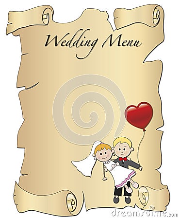 Wedding menu Stock Photo