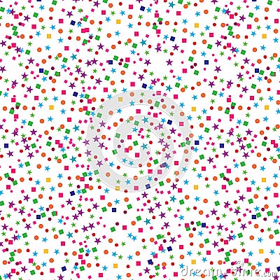 Wedding Party Celebrations Confetti Rain Pattern Background Texture Stock Photo