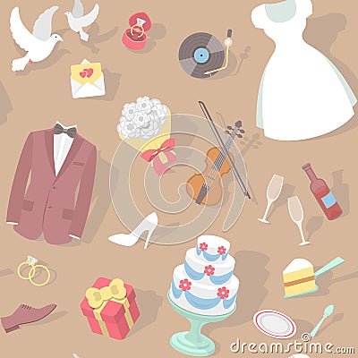 Wedding Pattern Vector Illustration