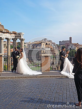 Wedding Photos in Rome Editorial Stock Photo