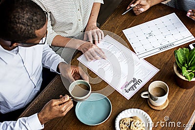 Wedding Planner Checklist Information Preparation Stock Photo