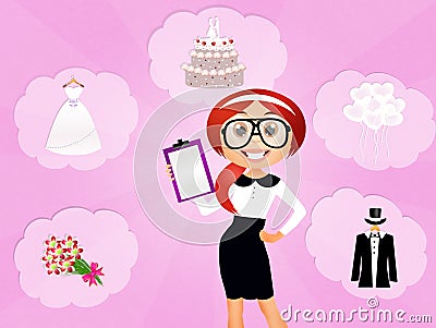 Wedding planner Cartoon Illustration