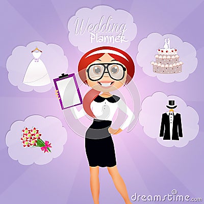 Wedding planner Cartoon Illustration