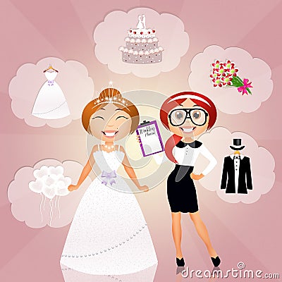 Wedding planner Cartoon Illustration