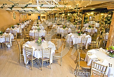 Wedding reception hall Stock Photo