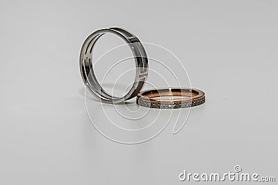 Wedding ring in nice design on the wedding day Editorial Stock Photo