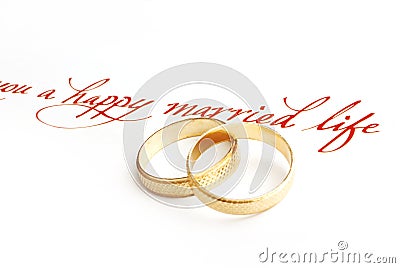 Wedding rings Stock Photo