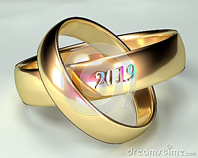 Wedding Rings Ceremony 2019 Stock Photo