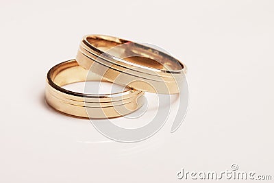 Wedding rings, isolated Stock Photo