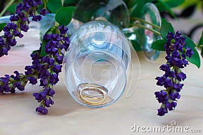 Wedding rings marriage Stock Photo