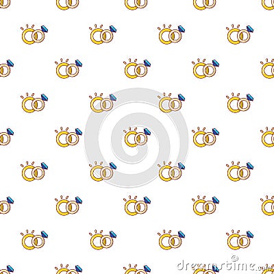 Wedding rings pattern seamless Vector Illustration