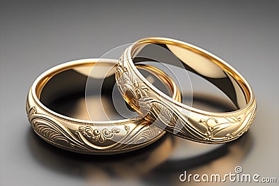 Wedding rings. Rings for newlyweds. Stock Photo