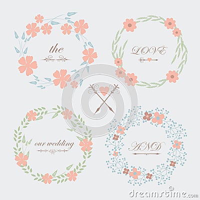 Wedding set Vector Illustration