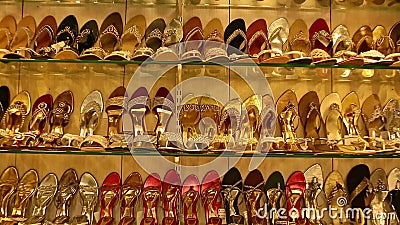 Wedding Shoe Showcase With High Heels 