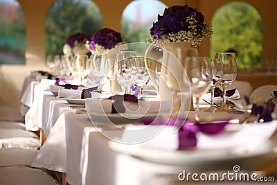 wedding table Stock Photo