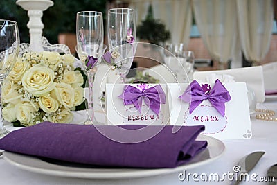 Wedding table Stock Photo