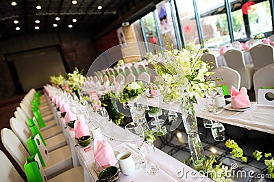 Wedding table Stock Photo