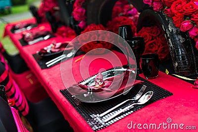 Wedding table Stock Photo