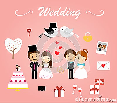 Wedding template vector Vector Illustration